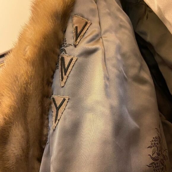 1960s Vintage Simpsons Fur Salon Glamorous Large Collar Short Tan Coat‎ - Picture 4 of 8